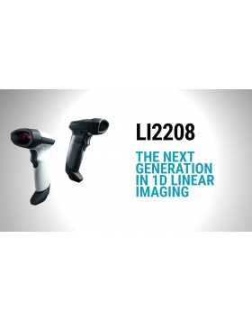Zebra Li2208 1D barcode scanner reader + stand