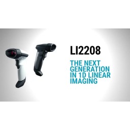 Zebra Li2208 1D barcode scanner reader + stand