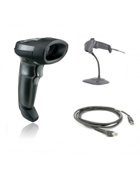 Zebra Li2208 1D barcode scanner reader + stand