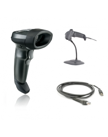 Zebra Li2208 1D barcode scanner reader + stand