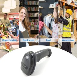 Zebra DS2208 1D + 2D barcode scanner with stand