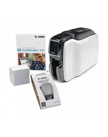 Zebra ZC100 quickcard solution: card printer + software + cards