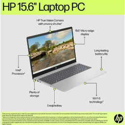 HP 15 laptop 15", i5 13th, 8gb ram, 512gb ssd, iris xe graphics, fd0149ne