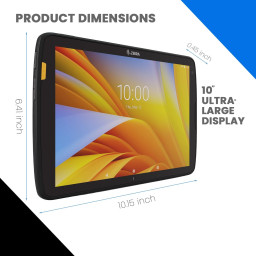 Zebra ET45 10-inch Android rugged tablet with 2D barcode scanner