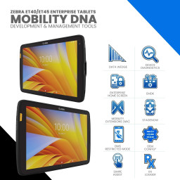 Zebra ET45 10-inch Android rugged tablet with 2D barcode scanner