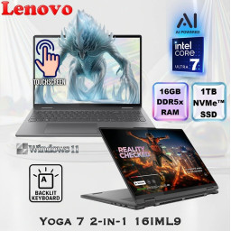 Lenovo Yoga 7 2-in-1 Core Ultra 7 155U 16GB RAM 1TB NVMe 16-inch WUXGA IPS TouchScreen Backlit Keyboard Windows 11 83DL0002US