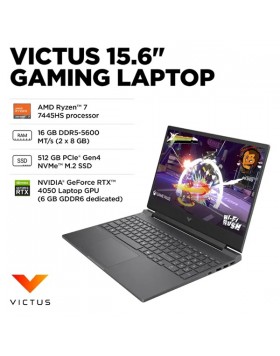HP laptop Victus Ryzen 7 16GB 512GB SSD RTX 4050 15.6″ Win11 fb3093dx