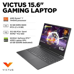 HP laptop Victus Ryzen 7 16GB 512GB SSD RTX 4050 15.6″ Win11 fb3093dx