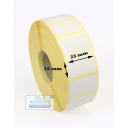 Thermal labels roll size 25mm x 15mm 1000 labels/roll