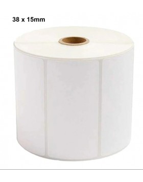 Thermal labels roll size 38x15mm (1000 labels/roll)