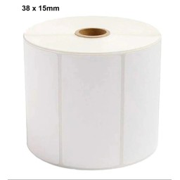 Thermal labels roll size 38x15mm (1000 labels/roll)