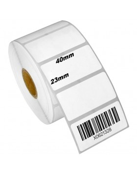 Thermal labels roll size 40x23mm (1000 labels/roll)