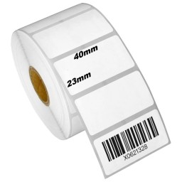 Thermal labels roll size 40x23mm (1000 labels/roll)