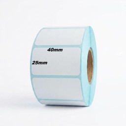 Thermal labels roll size 40x25mm (1000 labels/roll)