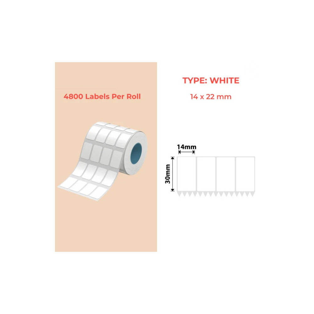 14*30 (4L) Polypropylene (water proof, tear proof and oil proof) thermal labels 4800/roll