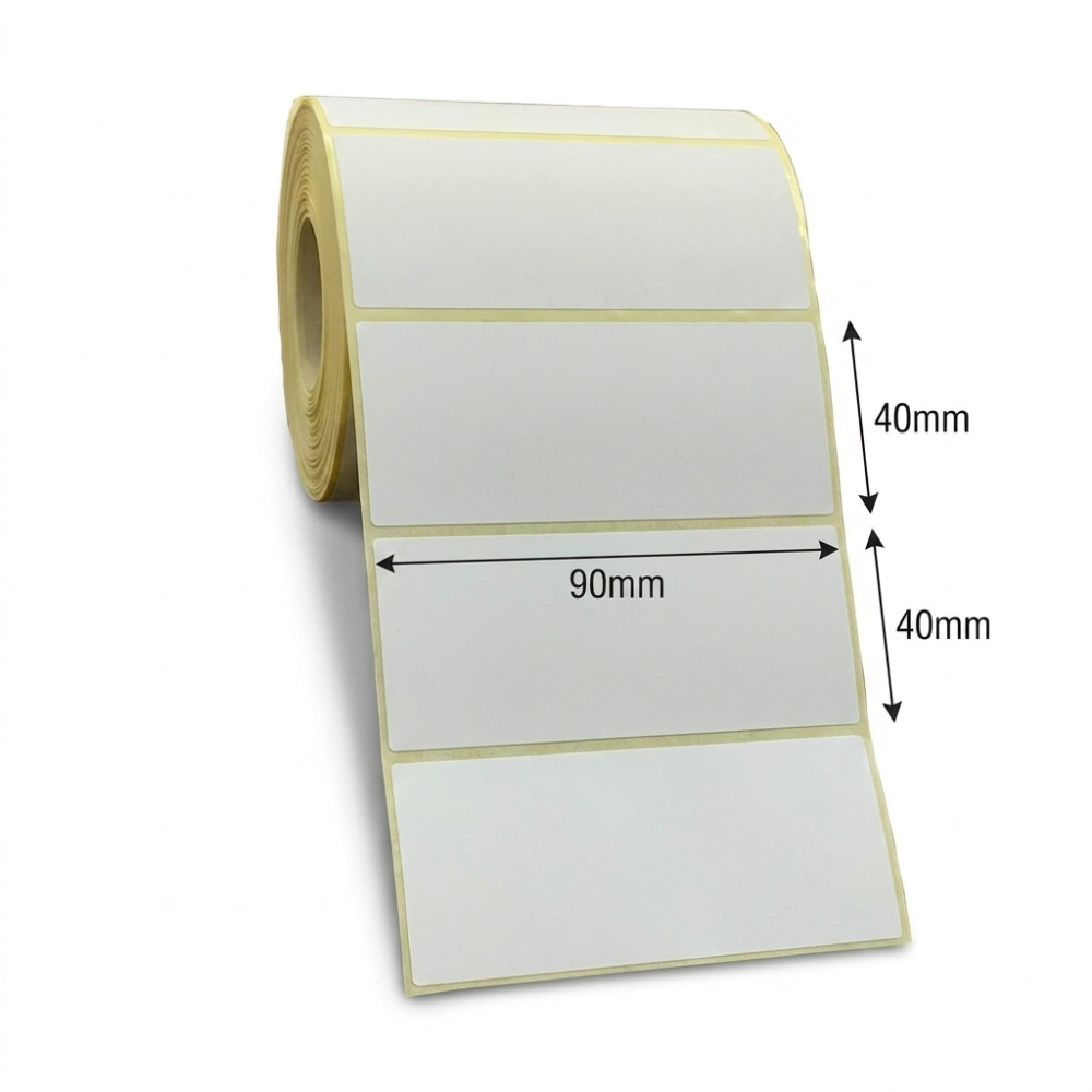 Thermal labels roll size 90mm x 40mm 500 labels/roll