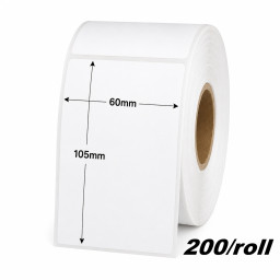 Thermal labels roll size 60mm x 105mm 200 labels/roll