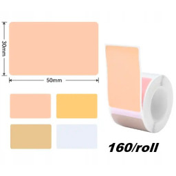 50*30 multi-color Polypropylene (water proof, tear proof and oil proof) mix thermal labels 160/roll
