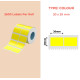 30*20 (2L) yellow Polypropylene (water proof, tear proof and oil proof) thermal labels 2600/roll